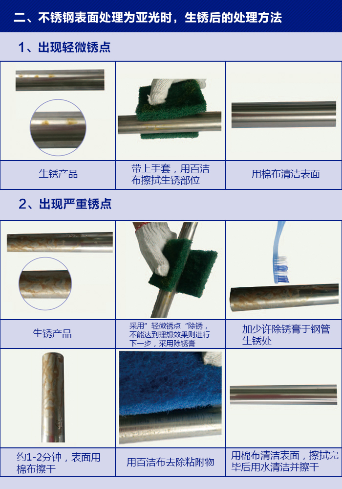 不锈钢表面生锈处理方法